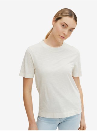 Krémové dámské basic tričko Tom Tailor