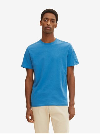 Modré pánske basic tričko s vrecúškom Tom Tailor