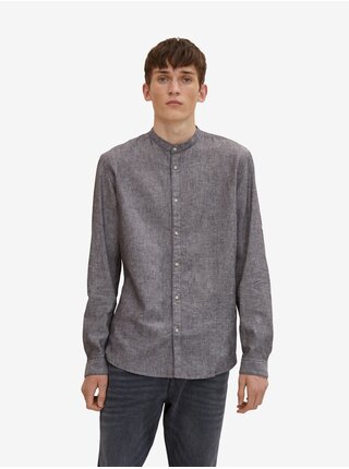 Šedá pánská lněná košile Tom Tailor Denim