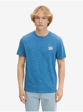 Modré pánske melírované tričko Tom Tailor