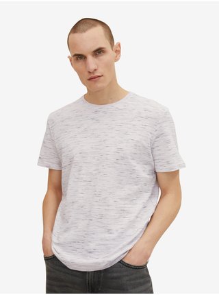 Světle šedé pánské žíhané tričko Tom Tailor