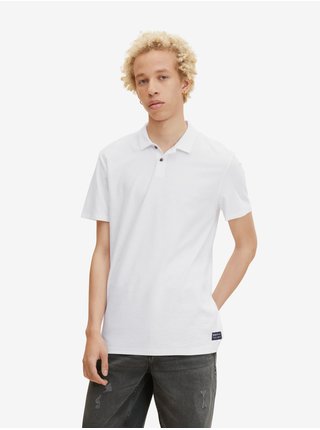 Bílé pánské basic polo tričko Tom Tailor Denim