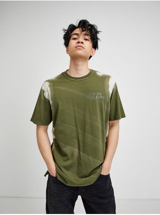 Zelené pánské batikované tričko Diesel Jubind-Slits