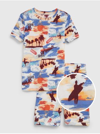 Farebné detské pyžamo organic surf GAP