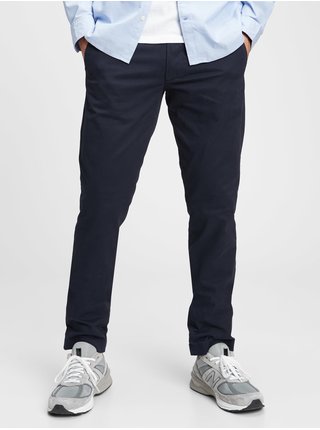 Tmavě modré pánské kalhoty modern khakis slim fit GapFlex GAP