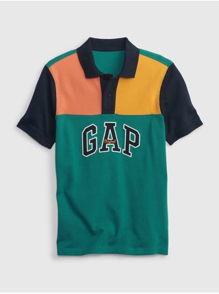 Zelené klučičí polo tričko barevné s logem GAP