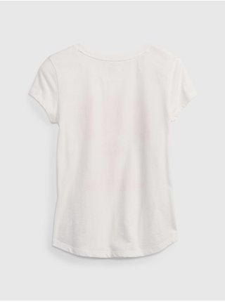 Růžové holčičí tričko organic logo GAP GAP