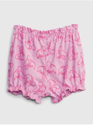 Ružové dievčenské šortky organic Disney a Minnie GAP