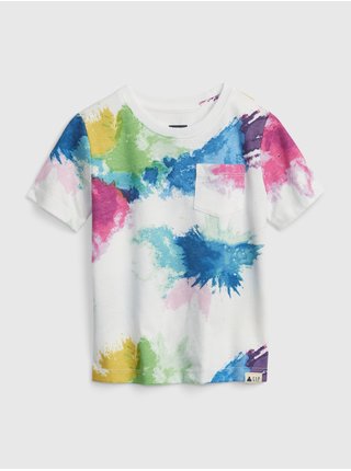 Farebné chlapčenské tričko batikované GAP