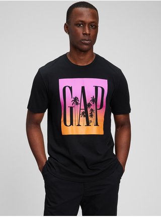 Černé pánské tričko potisk s logem GAP GAP