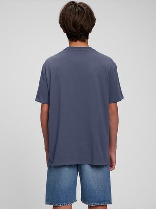 Modré klučičí tričko Teen organic logo GAP GAP