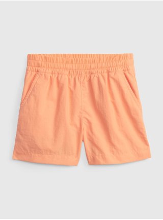 Oranžové dievčenské šortky pružným pásom GAP