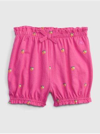 Ružové dievčenské šortky vzorované organic GAP