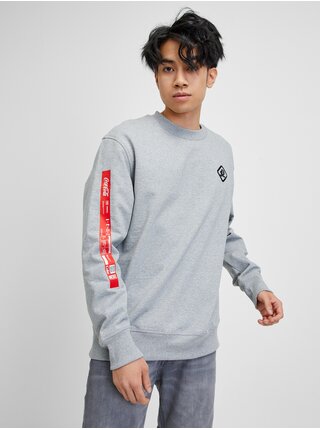 Světle šedá unisex mikina Diesel Bay