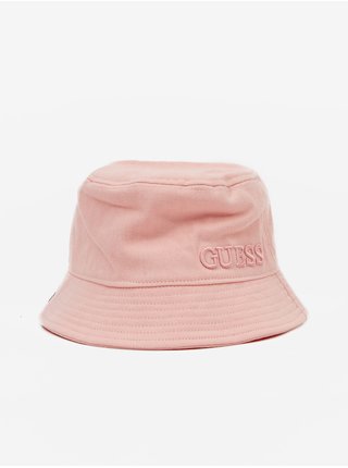 Růžový dámský klobouk Guess