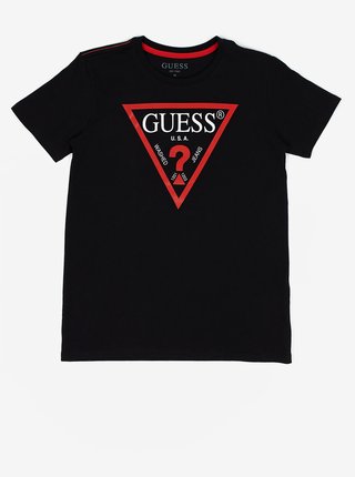 Čierne chlapčenské tričko Guess