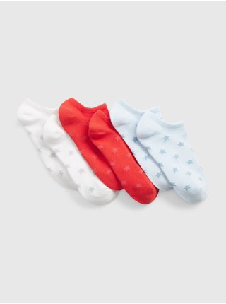 Farebné dievčenské ponožky nízke hviezdy GAP, 3 páry
