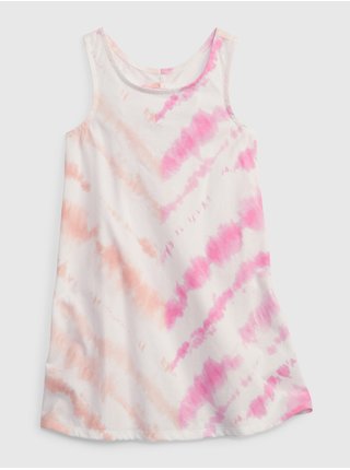 Růžové holčičí šaty šaty s batikou GAP