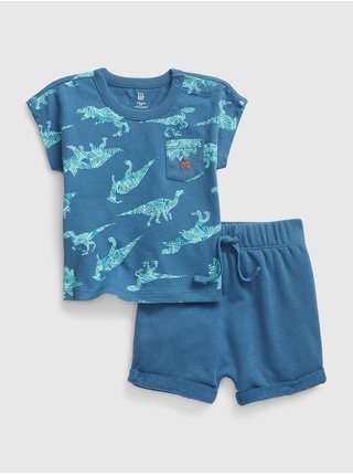 Modrý baby bavlněný outfit set GAP