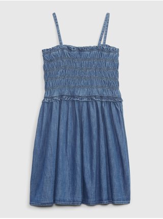 Modré holčičí džínové šaty na ramínka GAP