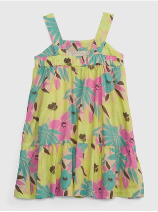 Barevné holčičí šaty květované šaty na ramínka GAP