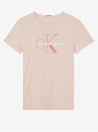 Světle růžové dámské tričko Calvin Klein Jeans