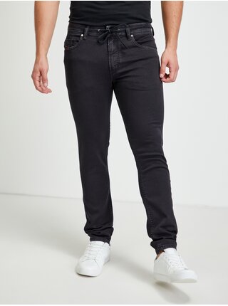 Čierne pánske slim fit rifle Diesel Thommer