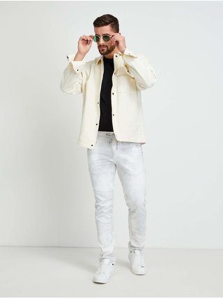 Šedo-bílé pánské vzorované slim fit džíny Diesel Luhic