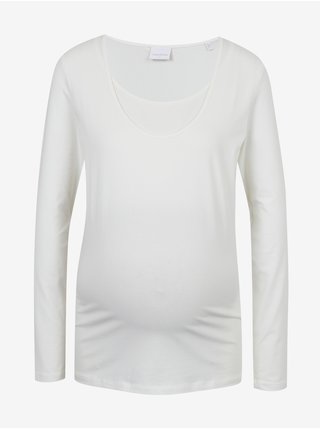 Sada dvoch tehotenských tričiek s dlhým rukávom v čiernej a bielej farbe Mama.licious Lea