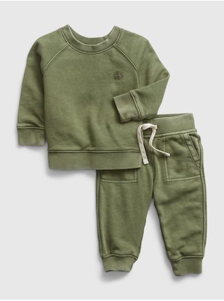 Zelený baby outfit set mikina a tepláky GAP