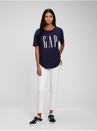 Tmavomodré dámske tričko organic s logom GAP