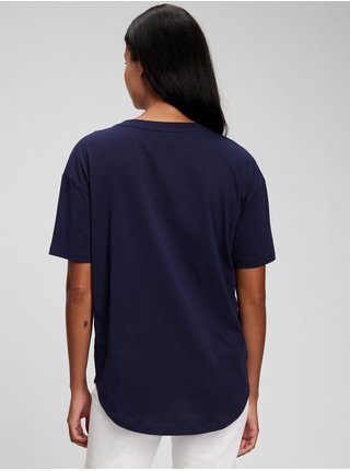 Tmavě modré dámské tričko organic s logem GAP 