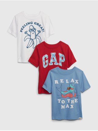 Farebné chlapčenské tričká organic, 3 ks GAP