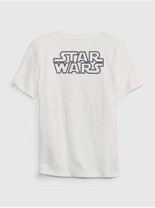 Bílé klučičí tričko GAP & Star Wars organic