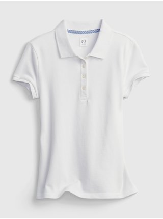 Biele dievčenské polo tričko organic GAP
