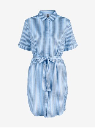 Šaty na denné nosenie pre ženy Pieces - modrá, biela