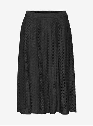Černá krajková sukně VERO MODA Honey