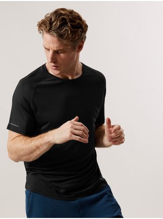 Rychleschnoucí sportovní tričko úzkého střihu Marks & Spencer černá