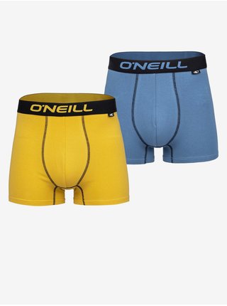Sada dvou pánských boxerek v modré a žluté barvě O'Neill BOXER PLAIN 2PACK