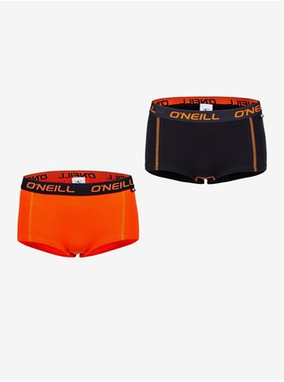 Sada dvoch dámskych nohavičiek v oranžovej a čiernej farbe O'Neill SHORTY 2PACK