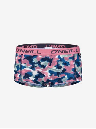 Sada dvoch dámskych ružovo-modrých vzorovaných nohavičiek O'Neill SHORTY WATER COU 2PACK