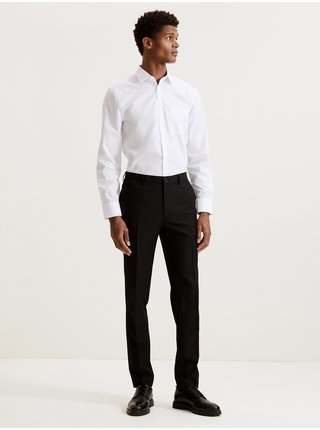 Nohavice, priliehavý strih Marks & Spencer čierna