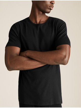 Tričková tílka z čisté bavlny, 3 ks Marks & Spencer černá