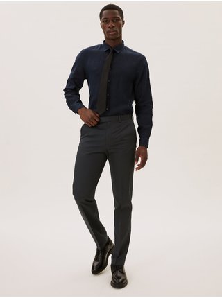 Kalhoty, normální střih Marks & Spencer námořnická modrá