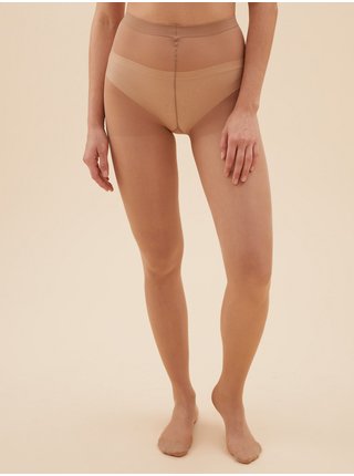 Jemné punčochové kalhoty se střední podporou 15 DEN, 2 páry Marks & Spencer béžová