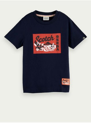 Tmavomodré chlapčenské tričko Scotch & Soda