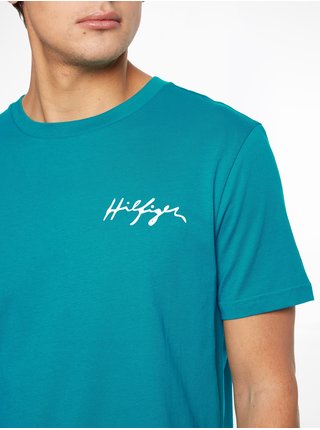 Tyrkysové pánské tričko Tommy Hilfiger