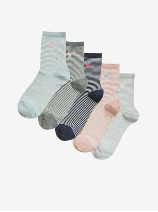 Kotníkové ponožky Sumptuously Soft, 5 párů v balení Marks & Spencer šedá