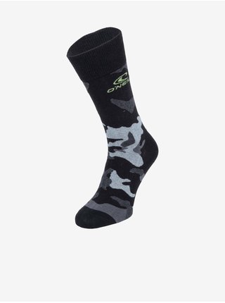 Sada dvoch unisex vzorovaných ponožiek v šedo-čiernej farbe O'Neill SOCK 2PACK