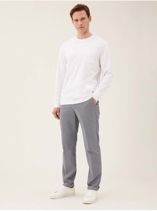 Super lehké chino kalhoty, normální střih Marks & Spencer šedá